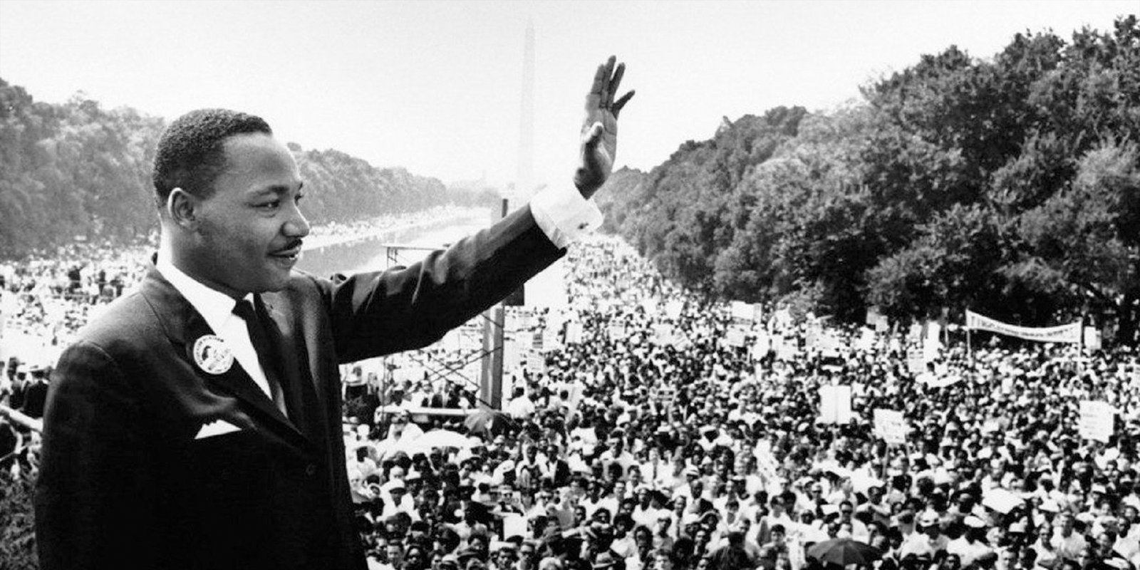 Image of Martin Luther King Jr. giving a speech in Washington, DC.